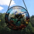 thumbnail image 2 of Personalized Whale Suncatcher Stained Glass, Whale Gifts for Women, Whale for Windows, Whale Window Hangings with Chain and Hook TOezRK (Whale 3), 2 of 3