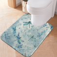 thumbnail image 6 of 2 Piece Bath Mat Set with U-Shaped Toilet Mat and Rectangle Bath Rugs Non Slip Machine Washable Bathroom Mats Delicate Dragonflies Pattern, 6 of 7