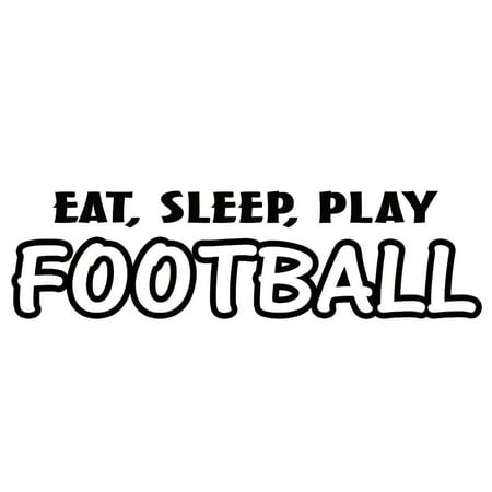 - VWAQ Eat Sleep Play Football Wall Decal Sports Wall Quote Saying Athletics Boys Room Decor Mural Stickers Football Sayings