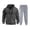 Grey, variant on Honti Men's Tracksuit Set 2 Piece Set Full Zip Casual Jogging Suits with Jogger Jackets And Pants Warm up Outfits Green Large