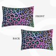 thumbnail image 2 of Zufioo Rainbow Animal Skin Print Double-sided Plush Pillow Cover,Decorative Pillow Protector without Pillow Core, Suitable for Sofa, Bedroom, Car-20"x30", 2 of 6