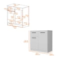 thumbnail image 5 of Miekor Furniture Loonam 2-Door 1-Drawer Dresser White W5U184, 5 of 6