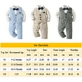 thumbnail image 3 of LAPAKIDS Baby Toddler Boy Formal Outfits Gentleman Suit Set Shirts & Vest & Pants & Bow Tie 4PCS 9-12 Months, 3 of 7