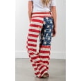 thumbnail image 4 of Women's High Waist Casual Floral Print Drawstring Wide Leg Pants, 4 of 7