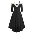 thumbnail image 1 of EGNMCR Robes de Soirée pour Femmes, Robes Formelles pour Femmes, Robes de Cocktail pour Femmes à Manches Courtes à Col Rond Robe d'Été pour Femmes Mode Mi-Longue Sans Bretelles Robe Vintage de Noël à Imprimé Robe pour Femmes, 1 of 2
