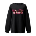 thumbnail image 4 of Pompotops Mode Femmes Imprimé Col Rond Tops Manches Longues Confortable Chemisier Sweatshirt, 4 of 4