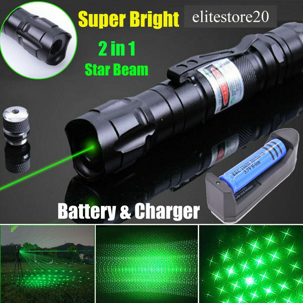 900Miles Green Laser Pointer Pen Visible Star Beam Astronomy Lazer+Battery Set 
