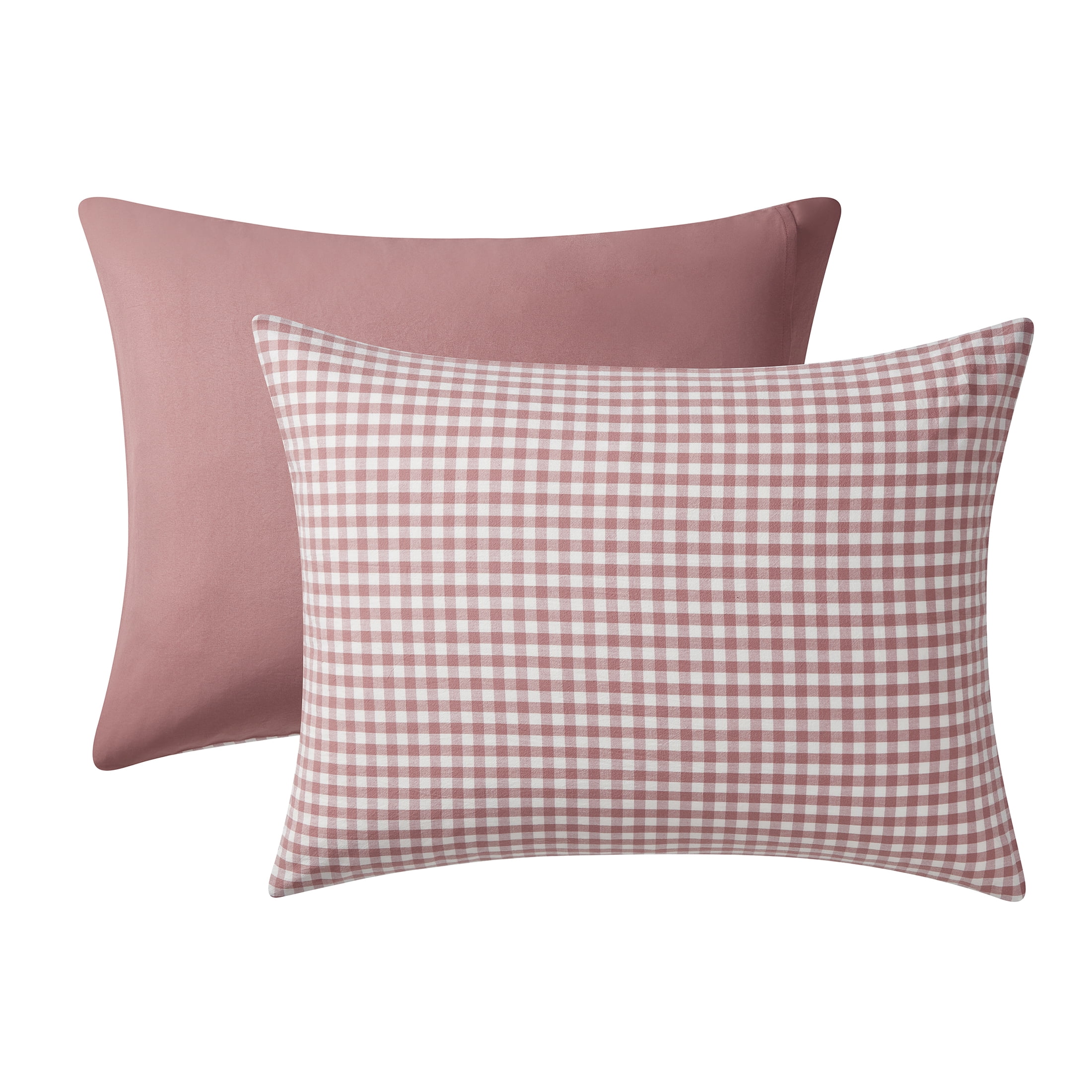 My Texas House Collins 3-Piece Dusty Mauve Gingham Cotton Comforter Set, King