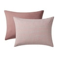 thumbnail image 6 of My Texas House Collins 3-Piece Dusty Mauve Gingham Cotton Comforter Set, King, 6 of 6