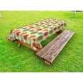 thumbnail image 1 of Turtle Outdoor Tablecloth, Aquatic Tortoise Animals Artistic Figures with Ethnic Patterns on Pastel Color Blots, Decorative Washable Fabric Picnic Table Cloth, 58 X 84 Inches,Multicolor, by Ambesonne, 1 of 2