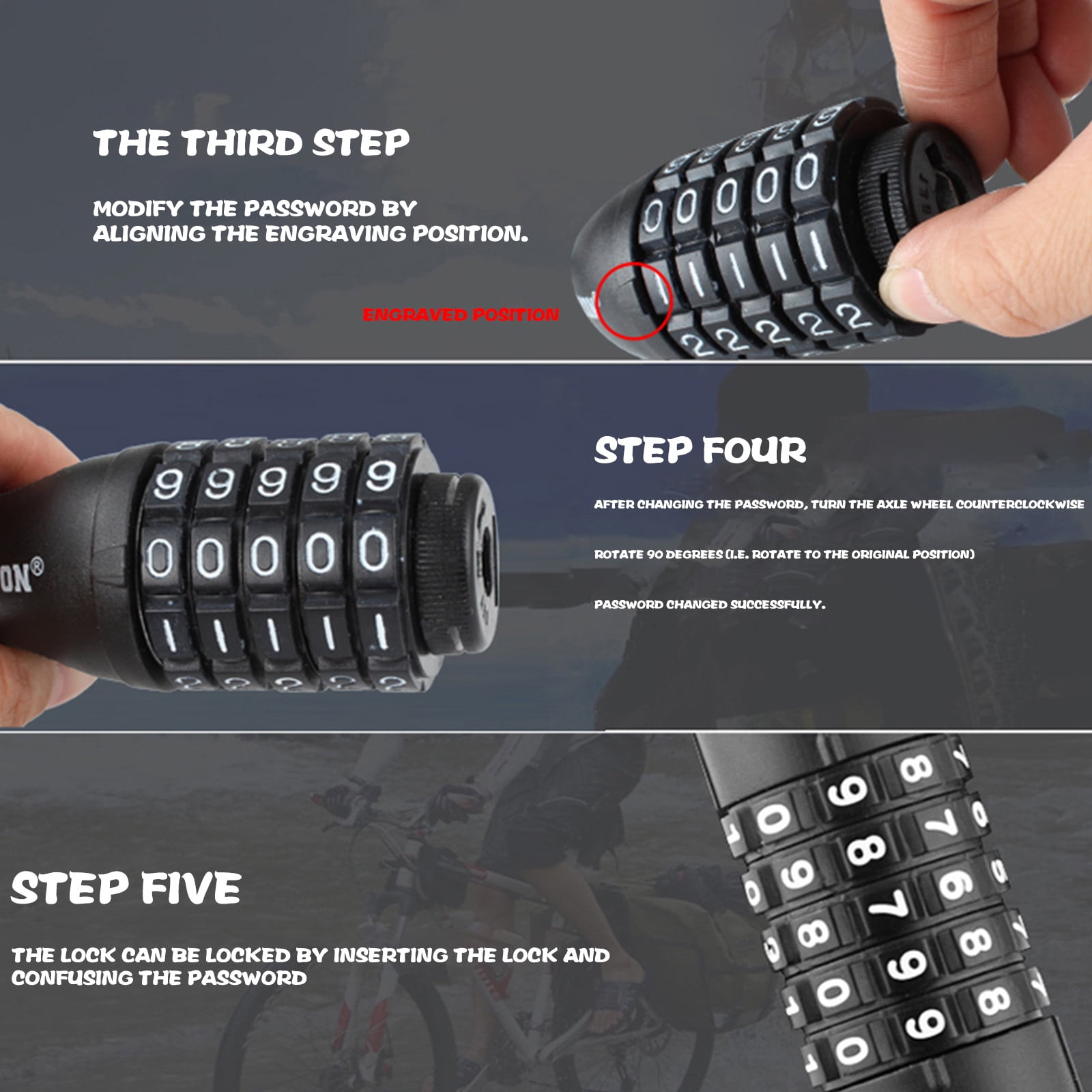 Master Lock Schwinn Combination Lock Reset Schwinn SW80227A Steel