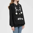 thumbnail image 3 of Pet Pouch Hoodies for Women Fall Winter Long Sleeve Cat Carrier Hooded Sweatshirt Kitten Pouch Pullover Tops, 3 of 8