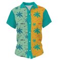 thumbnail image 2 of Camisas Y s Camisas informales de manga corta de verano para hombre, camisas con cuello estampado, camisas para hombre (Mint Green, XXL), 2 of 5