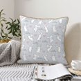 thumbnail image 4 of KLL Fun Rabbit Decorative Throw Pillow Covers Velvet Soft for Couch Sofa Bedroom Living Room Outdoor (No pillow core)- 20"x20", 4 of 5