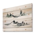 thumbnail image 2 of Designart 'Trees With Winter Dark Blue Mountain Landscape I' Modern Print on Natural Pine Wood, 2 of 5