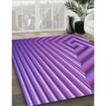 thumbnail image 3 of Ahgly Company Machine Washable Indoor Rectangle Transitional Heliotrope Purple Area Rugs, 7' x 10', 3 of 7
