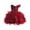 Wine, variant on Girls One Shoulder Ruffled Tulle Dress with Bow and Sequin Bodice for Birthday Party Wedding Performance