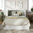 thumbnail image 5 of AFI Hamilton Full Solid Wood Murphy Bed Chest with 6" Mattress, Drawer & Charger, White, 5 of 22