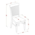 thumbnail image 6 of East West Furniture KEWE7-BMK-W Dining Set with a Dining Table & 6 Wood Seat Dining Chairs, 7 piece - Buttermilk & Cherry, 6 of 9