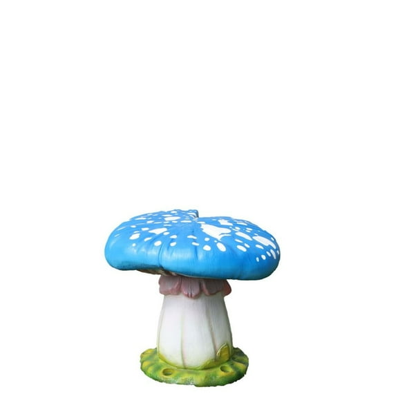 Blue Single Split Mushroom Stool Over Sized Statue