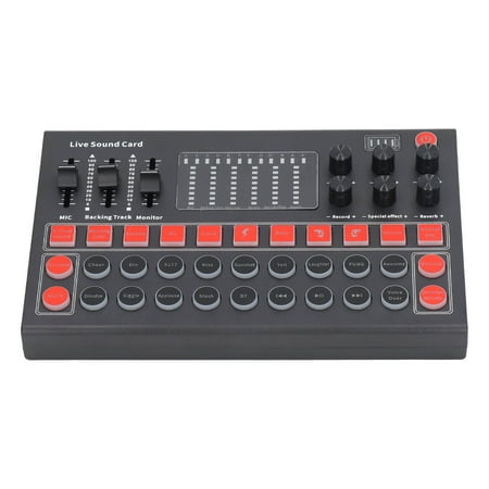 

Live Soundboard Dual Channel Chip Processor Easy Operation ABS Noise Reduction Soundboard For Gaming For Studio