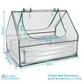 thumbnail image 4 of Sunnydaze Steel Raised Garden Bed with PVC Greenhouse Cover - Clear - 4' x 3', 4 of 9