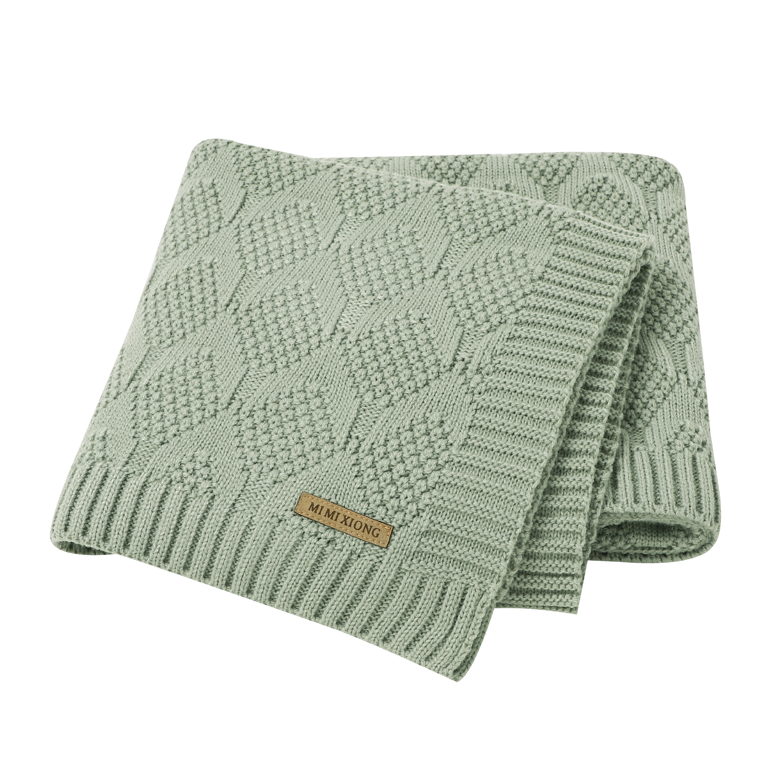 Knitted Baby Blanket 100*80CM Sleep Covers Fashion Cute Solid Plaid