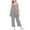 Grey, variant on Girls Casual Jumpsuits Spaghetti Strap Sleeveless Loose Romper Long Pants with Pockets Toddler Kids Summer Clothes