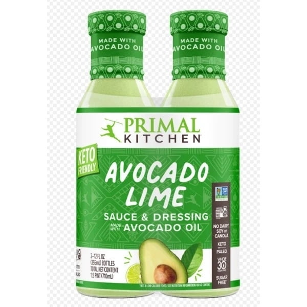 Primal Kitchen Avocado Lime Sauce & Dressing, 12 Ounce (Pack of 2