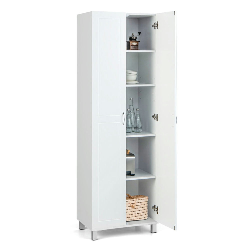 Finihen Kitchen Storage Cabinet, Buffet Sideboard, 73.5 Inch Freestanding Double Door Tall Versatile Storage Organizer, for Dining Room, Kitchen, Living Room, White Finihen Kitchen Storage Cabinet, Buffet Sideboard, 73.5 Inch Freestanding Double Door Tall Versatile Storage Organizer, for Dining Room, Kitchen, Living Room, White