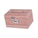thumbnail image 2 of Joyero Estuche para joyas para viajes Organizador de pendientes Regalos para mujeres Relojes Rosa, 2 of 9