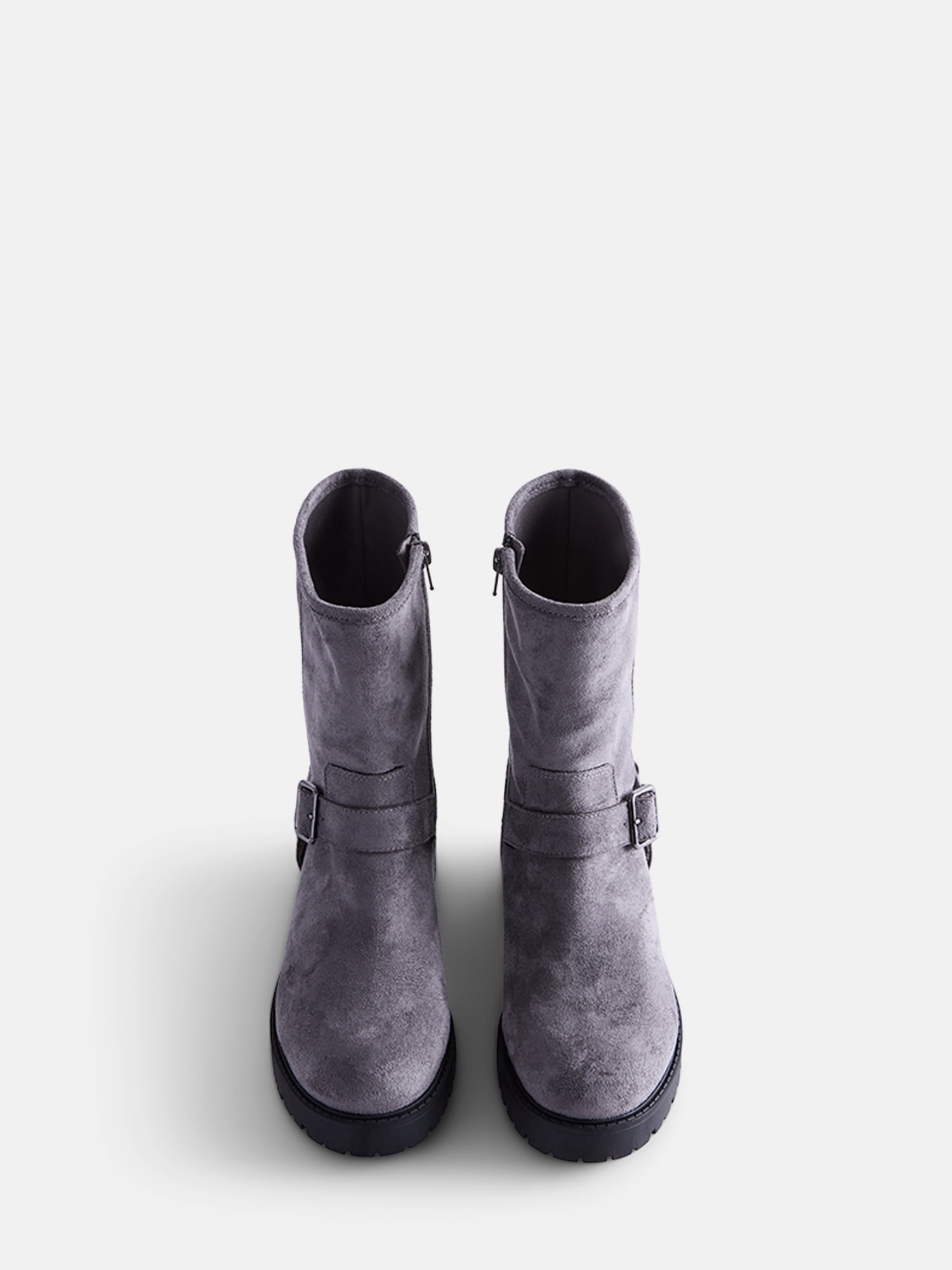 Weekend Academy Girls Faux Suede Moto Boots