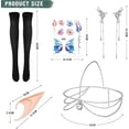 thumbnail image 4 of YANSION 6 Pzas Disfraz de Mujer Elf Vestido Medieval Renacentista Tradicional Disfraz de Hada Irlandesa Oreja de Elf para Halloween Cosplay, 4 of 7
