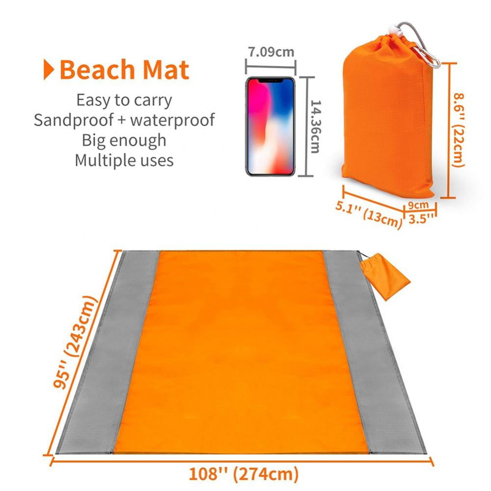 Portable Picnic Blankets,Packable Sand Proof Mat for Travel Oversized Lightweight Beach Mat 79×83 Picnic Blankets Waterproof Sandproof for 4-7 Adults Camping Hiking Beach Blanket 