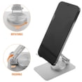 thumbnail image 4 of WEUVEB Adjustable Rotating Phone Stand in Silver for Tablet and Mobile Devices, 4 of 8