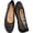 Black, variant on Women's Ballet Flats Round Toe Floral Lace Flats with Elastic Strap Casual Dressy Shoes