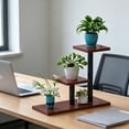 thumbnail image 6 of Dtchengua Plant Stand Indoor 3 Tier, Wood Plant Shelf Corner Display Rack,14 Inch Tall Multiple Planter Pot Holder, Space-Saving Flower Stand for Living Room Balcony Garden Patio(Brown), 6 of 6