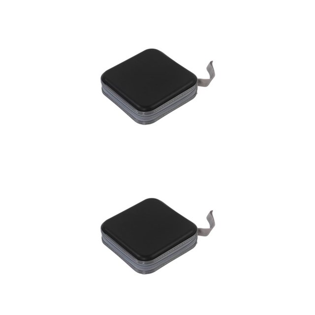Estuche de almacenamiento de CD Naiovety ABS con cremallera Negro 40 piezas