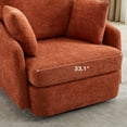thumbnail image 4 of Tynzuro 40.5'' Oversized Swivel Accent Chair, Chenille Living Room Chair, Orange, 4 of 8