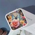 thumbnail image 4 of Pratyus Roses Butterflies Stars Jewelry Box for Necklace, Ring, Earring Storage, Christmas Gifts, Portable and Compact, High Quality PU Leather, Large Capacity White, 4 of 5
