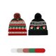 thumbnail image 2 of Gorro navideño con copos de nieve, 2 piezas, gorro tejido de Papá Noel, gorro rojo, gorro de lana para padres e hijos, 2 of 5