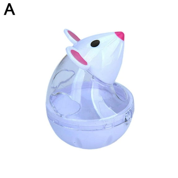 Mice Shape Treat Ball Pet Cat Tumbler Feeder Training Food Leakage V4O1 R8L