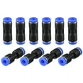 thumbnail image 5 of 10pcs Push to Connect Fittings 4mm or 5/32" Straight Tube Fittings Blue, 5 of 5