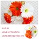 thumbnail image 4 of Advancent Paquete de crisantemo artificial, paquete de flores de simulación, decoración del hogar Flores artificiales naranja blanco, 4 of 6