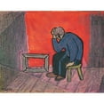 thumbnail image 2 of Marian Kopf 24x20 Black Ornate Framed Double Matted Museum Art Print Titled: Woe to the Artist, Woe and Poverty, a Hundred Times Woe (1948), 2 of 5