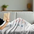thumbnail image 3 of Live Laugh Love Soft Flannel Fleece Throw Blanket, Do List Design with Aspirations Reach Colorful Illustration, Cozy Plush for Indoor and Outdoor Use, 50" x 70", Navy Blue Scarlet, by Ambesonne, 3 of 5
