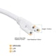 thumbnail image 3 of Uxcell T5 T8 Cable Conector de Tubo LED Macho a Macho Doble Extremo 2 Paquete 2pcs 1M, 3 of 5
