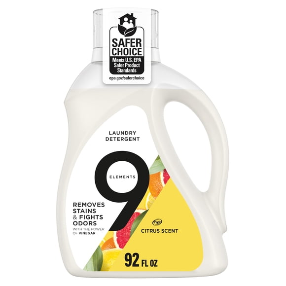 Detergente para ropa 9 Elements Natural Liquid 2.7 L con aroma cítrico