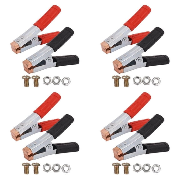 8x Clips HEAVY DUTY Copper Battery Test Alligator Clamps