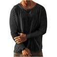 thumbnail image 3 of BXINGOHAI Men's Long Sleeve T-Shirts Lightweight Super Soft Athletic Crew Neck Tees for Running Lounging Casual Workout Black XL, 3 of 7